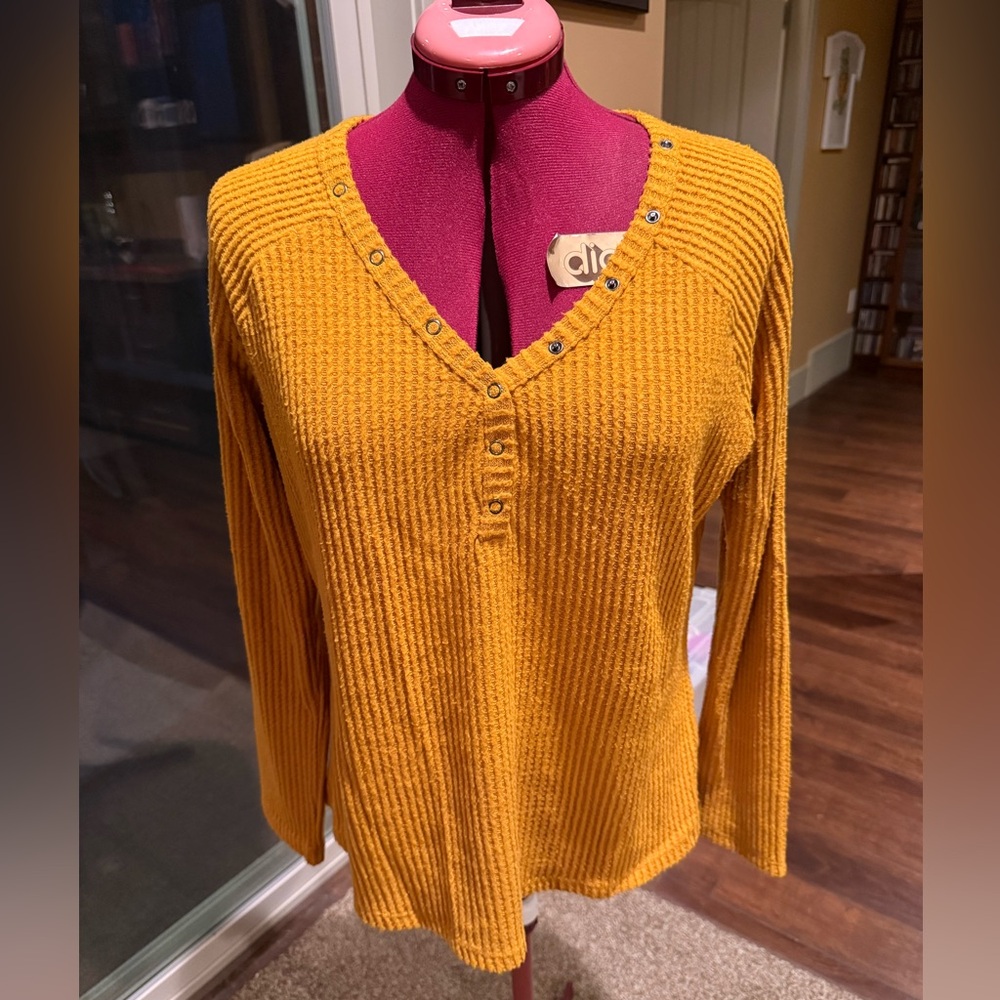 Golden Yellow Long Sleeve Top